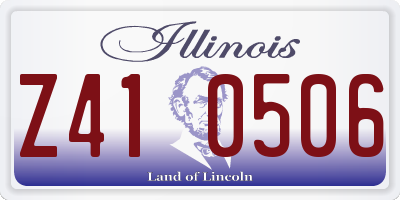 IL license plate Z410506