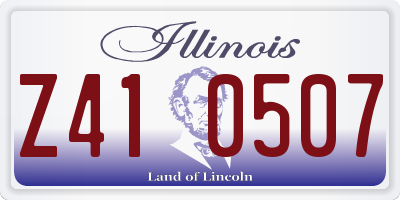 IL license plate Z410507