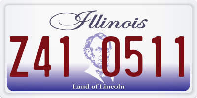 IL license plate Z410511