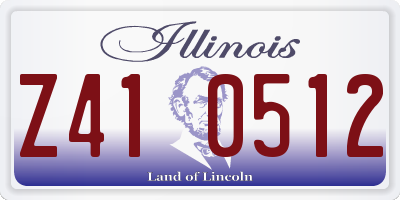 IL license plate Z410512