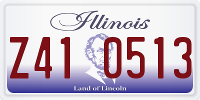 IL license plate Z410513
