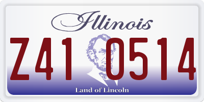 IL license plate Z410514