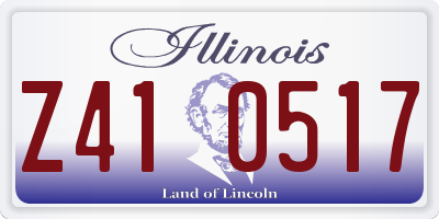 IL license plate Z410517