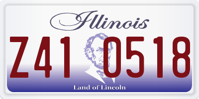 IL license plate Z410518