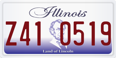 IL license plate Z410519