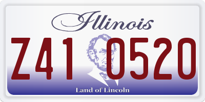 IL license plate Z410520