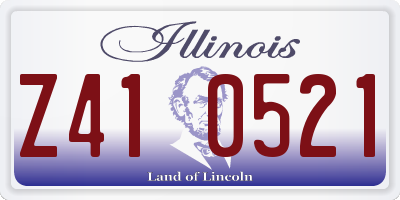 IL license plate Z410521