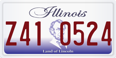 IL license plate Z410524
