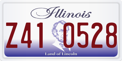 IL license plate Z410528