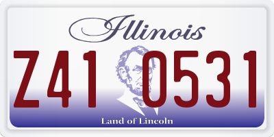 IL license plate Z410531