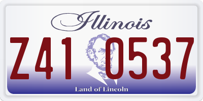 IL license plate Z410537