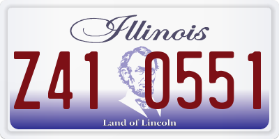 IL license plate Z410551