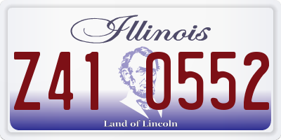 IL license plate Z410552