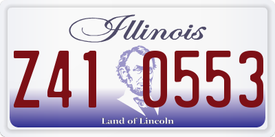 IL license plate Z410553