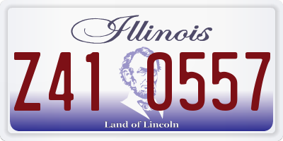 IL license plate Z410557