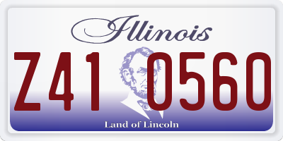 IL license plate Z410560