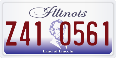 IL license plate Z410561