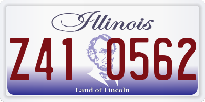 IL license plate Z410562