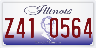 IL license plate Z410564