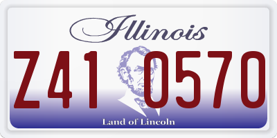 IL license plate Z410570