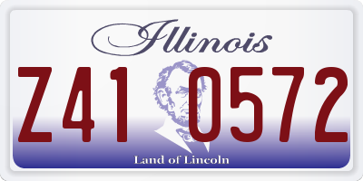 IL license plate Z410572