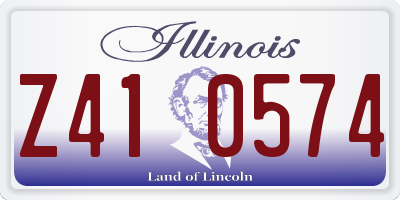 IL license plate Z410574