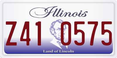 IL license plate Z410575