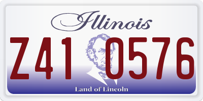 IL license plate Z410576