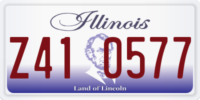 IL license plate Z410577