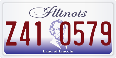 IL license plate Z410579