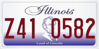 IL license plate Z410582