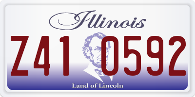 IL license plate Z410592