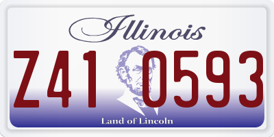 IL license plate Z410593