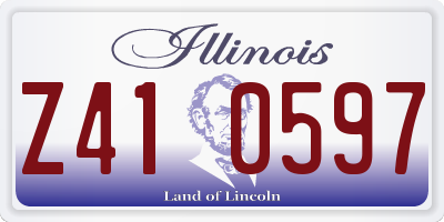 IL license plate Z410597