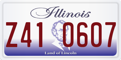 IL license plate Z410607