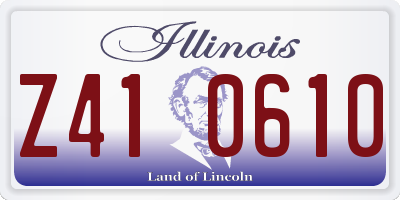IL license plate Z410610