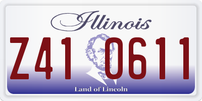 IL license plate Z410611