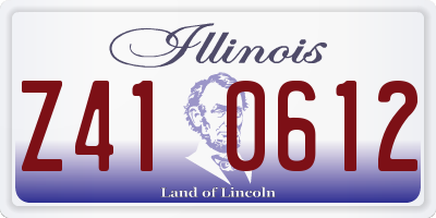IL license plate Z410612