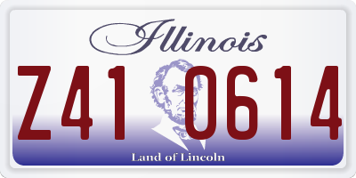 IL license plate Z410614