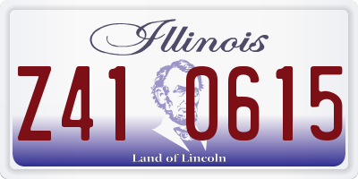 IL license plate Z410615
