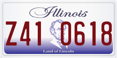 IL license plate Z410618