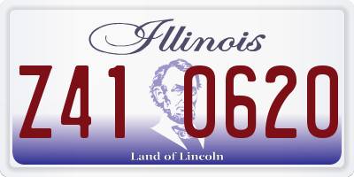 IL license plate Z410620
