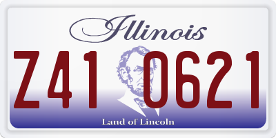 IL license plate Z410621