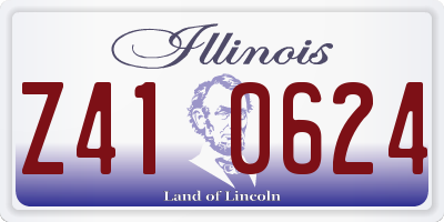 IL license plate Z410624