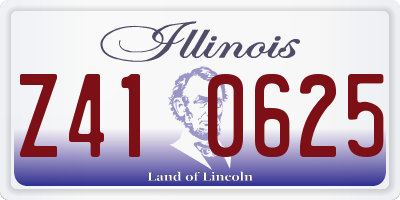 IL license plate Z410625