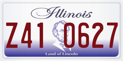 IL license plate Z410627