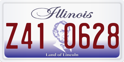 IL license plate Z410628