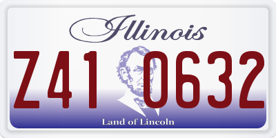 IL license plate Z410632