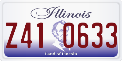 IL license plate Z410633
