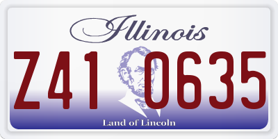 IL license plate Z410635